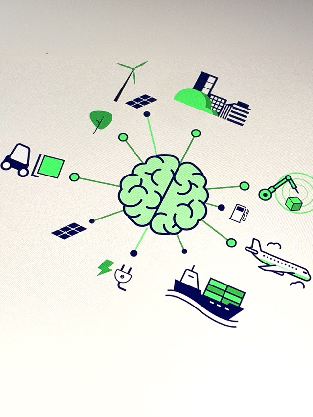 Decarbonaid custom illustration system — growth and decarbonization concepts